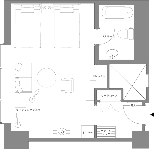 Deluxe Twin Room (superior) plan