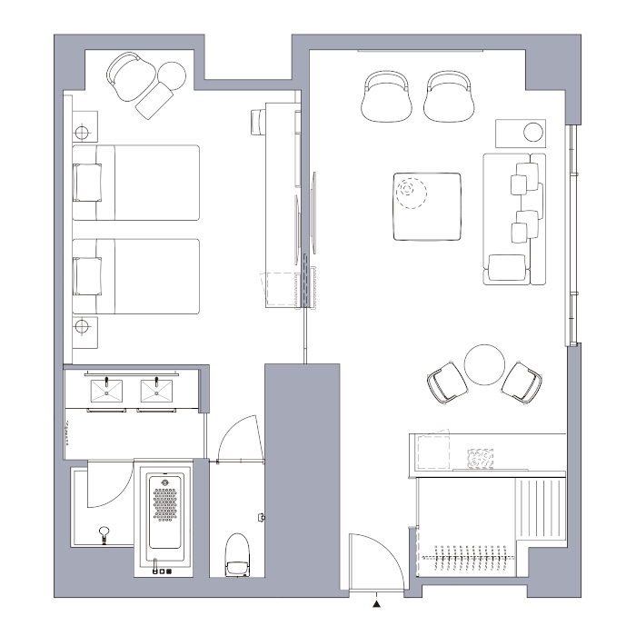 Suite Room (garden view)  Plan