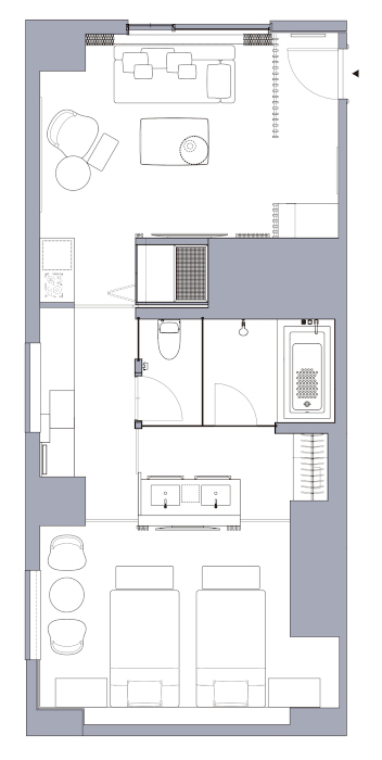 スイートルーム（ラグジュアリー） 平面図