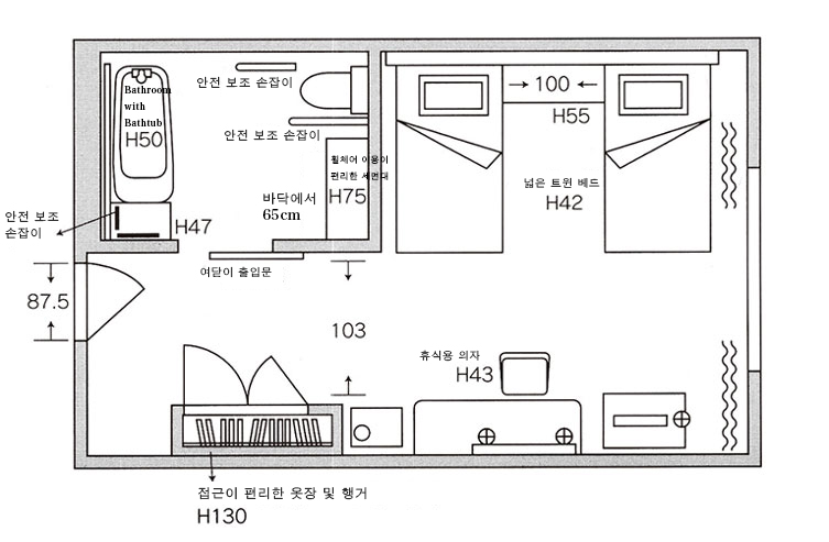 유니버설룸 평면도